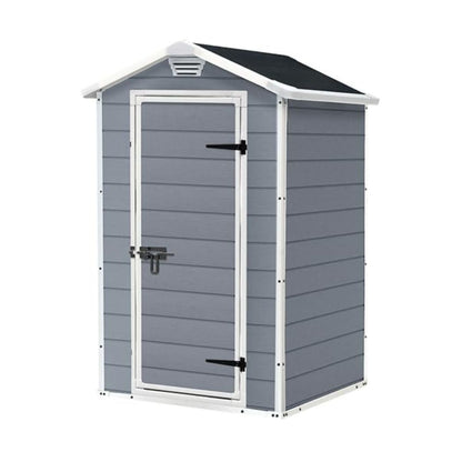 Keter Manor Gartenhaus (4x3) auch für kleine Gärten: Wetterfest, Kunststoff, Grau