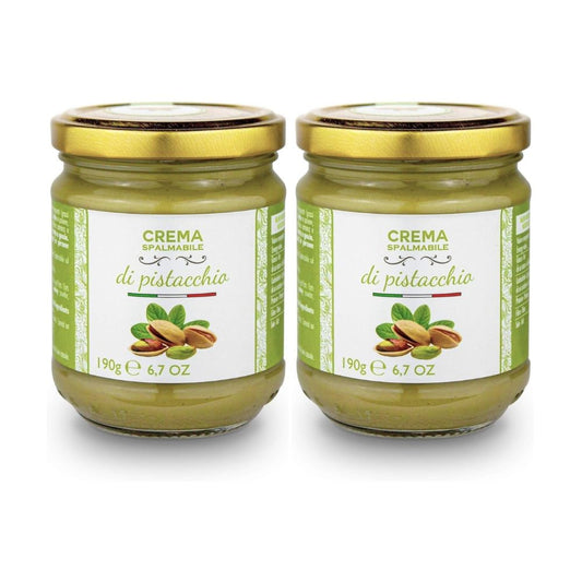 Brontedolci Pistaziencreme süß mit 40% Pistazien aus Sizilien-Ätna (2x 190g)