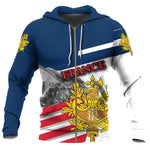 France ZIP Sport Hoodie 3D: Unisex | EM2024 Streetwear