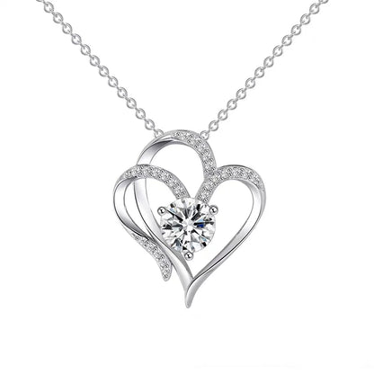Silberherz Halskette mit Lila-Blauem Zirkon | 925 Sterling Luxus Schmuck für Frauen