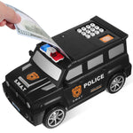Tirelire numérique pour voiture Police-SWAT avec protection par mot de passe et empreinte digitale 