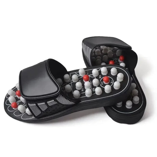 Akupunktur Slipper | Fußreflexzonenmassage Hausschuhe für Schmerztherapie und Stress Relief (Weiß)