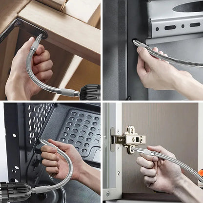 1/4-Zoll Universeller Weicher Wellenkopf für Elektro-Bohrer-Bithalter | Flexibler Schraubendreher mit Sechskantschaft und Verlängerungsstange8