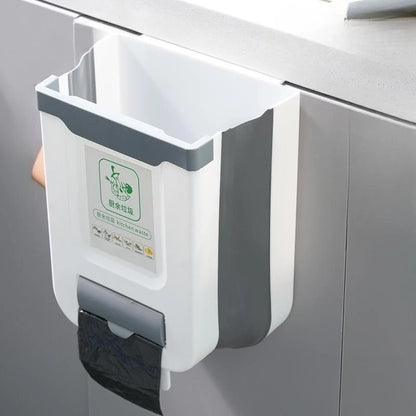 Faltbarer Küchenmülleimer 10 Liter | Schrankhängend Abfalleimer: Klappbar
