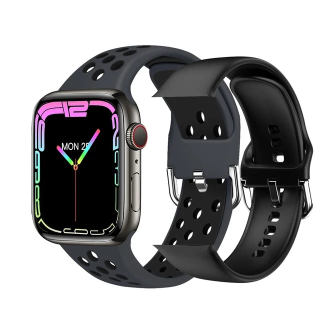 Ultra Watch Serie 9 - NFC, BT Anruf, Wasserdicht, 2,05" Display, Kabelloses Laden - Schwarz1