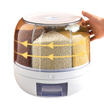 360° Rotating Grain Dispenser | Moisture-proof Storage Container (6kg Capacity)