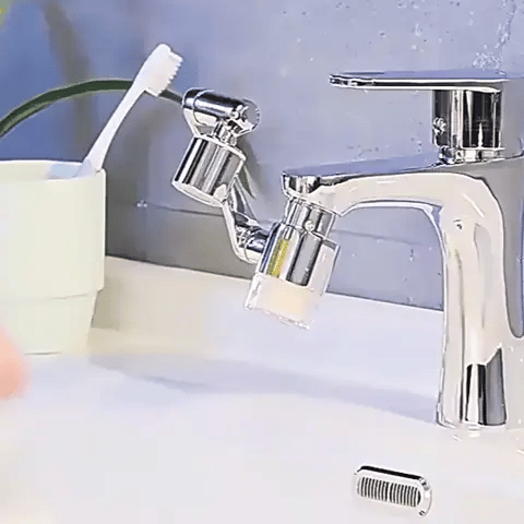 1440° drehbarer Wasserhahn-Verlängerung mit Wasserfilter | 2-Modi Multifunktions-Sprayer für Küche & Bad (Preview GIF)