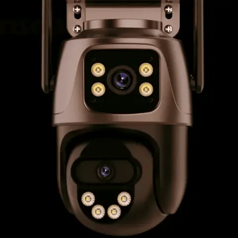 6K 9-Megapixel WiFi HD IP-Überwachungskamera mit 8x Zoom | Dual Screen, Auto-Tracking (Preview GIF)