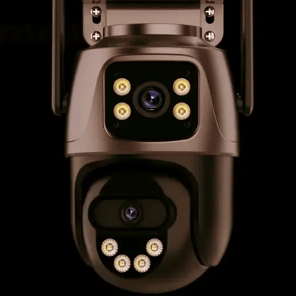 6K 9-Megapixel WiFi HD IP-Überwachungskamera mit 8x Zoom | Dual Screen, Auto-Tracking (Preview GIF)
