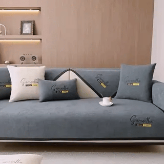 Schonbezug aus Chenille | Rutschfester Sofaüberwurf: Möbelschoner für Wohnzimmer, Heimdekor (Preview GIF)
