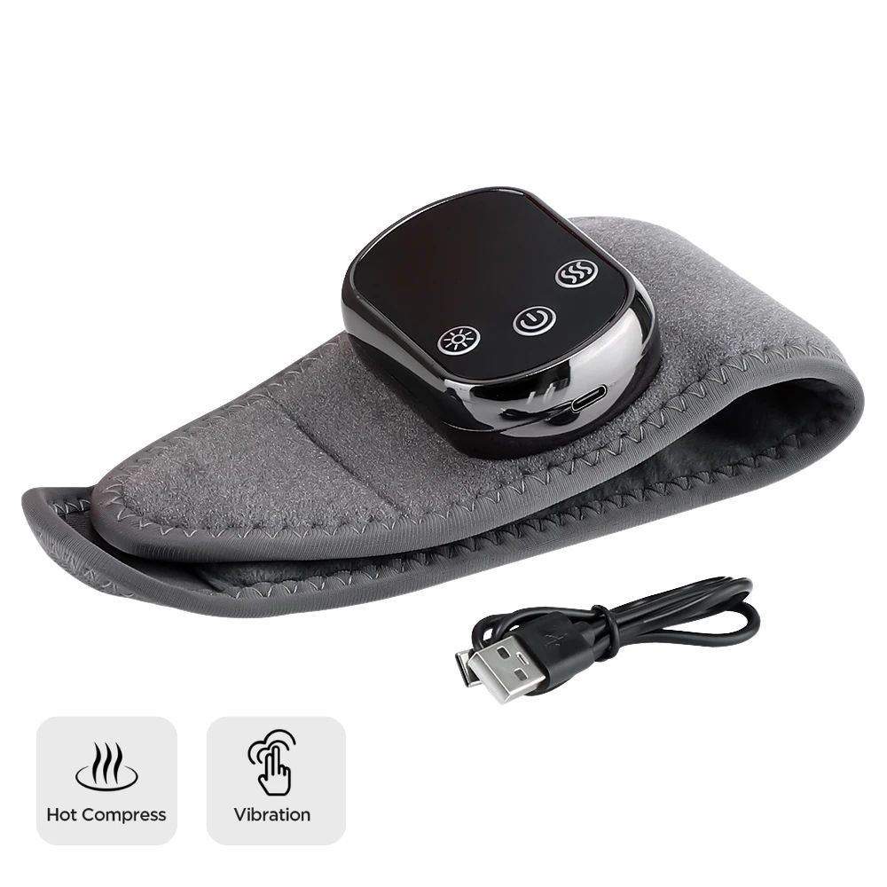 Elektrischer Handgelenk-Massager | 5 Heizstufen, 3 Vibrationsmodi, Linderung bei Karpaltunnel (Grau)