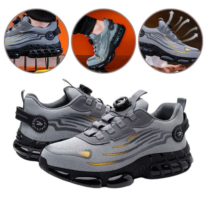 Rotating Button Sicherheitsschuhe | Herren Outdoor-, Arbeitsschuhe: Anti-Smash, Anti-Puncture
